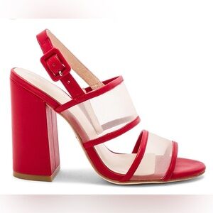RAYE Red and Cream Sandals